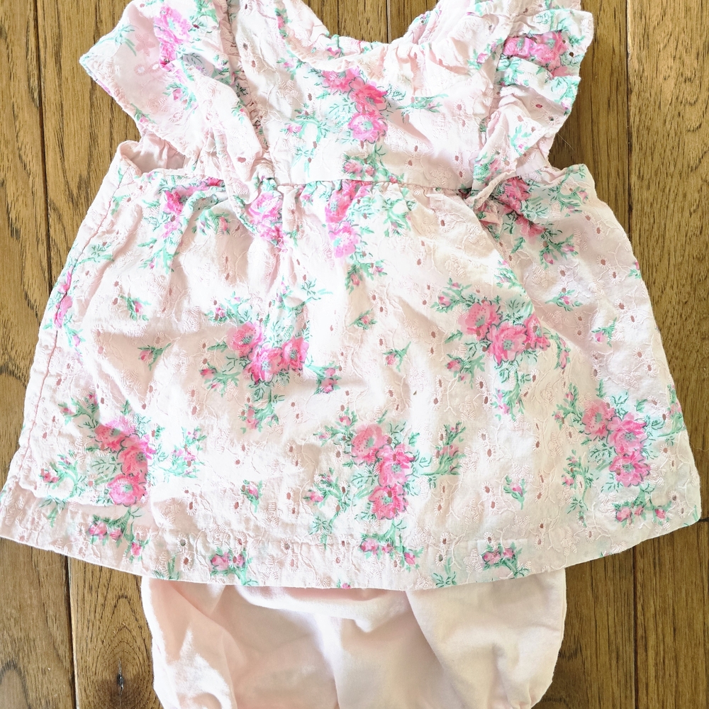 Janie and Jack Pale Pink Ruffled Baby Dress